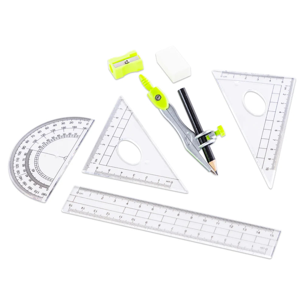 طقم هندسة Eazy Kids 8 أدوات – دقة رسم احترافية – أخضر