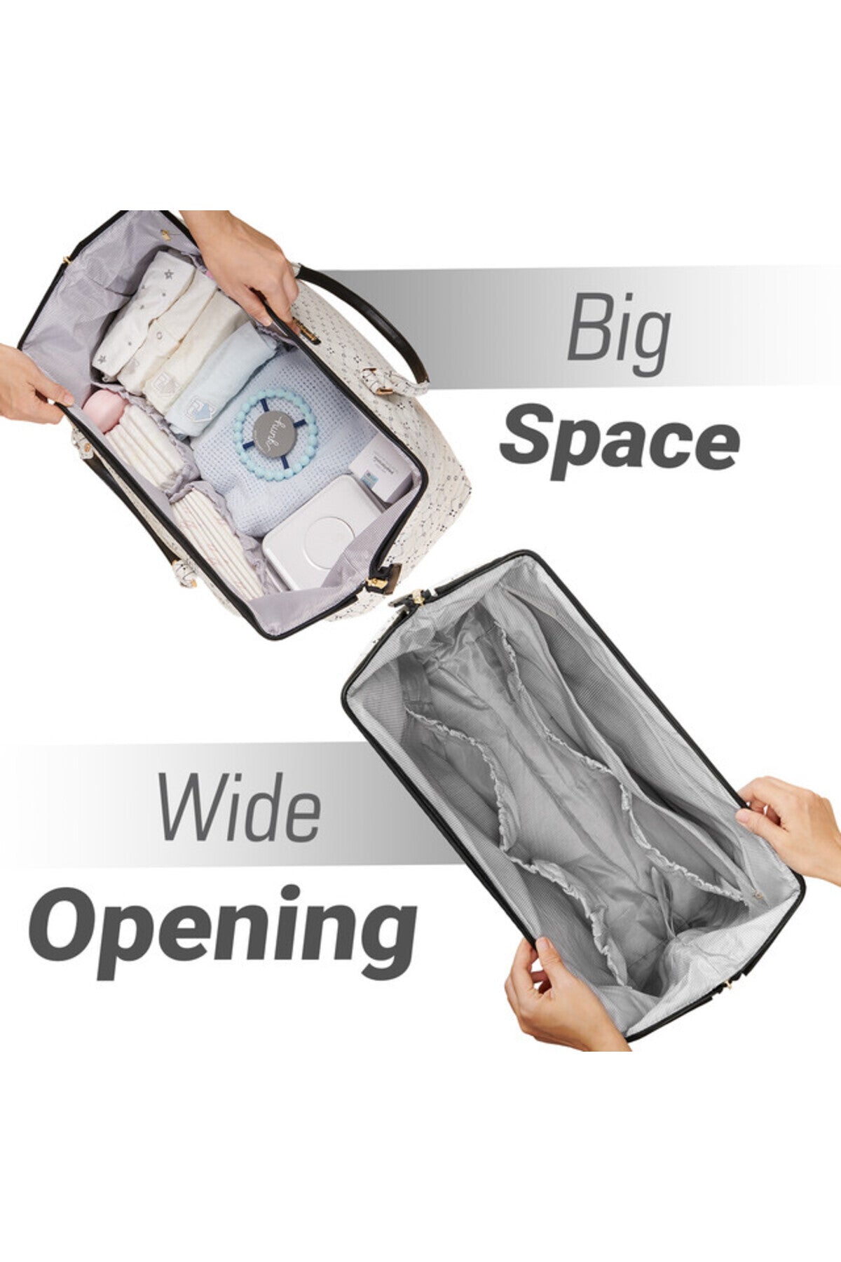 Sunveno Mommy Fashion Diaper Bag - White