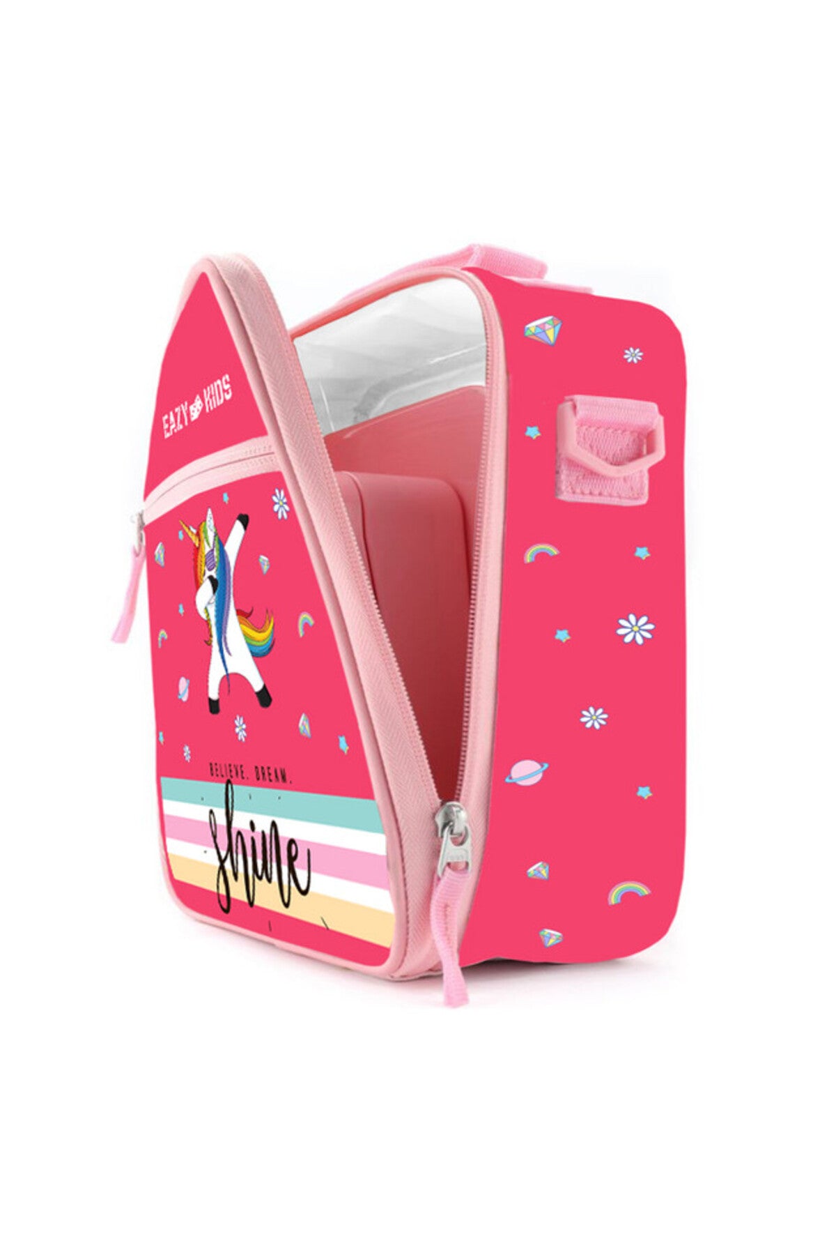 Eazy Kids Bento Lunch Bag-Unicorn - Pink