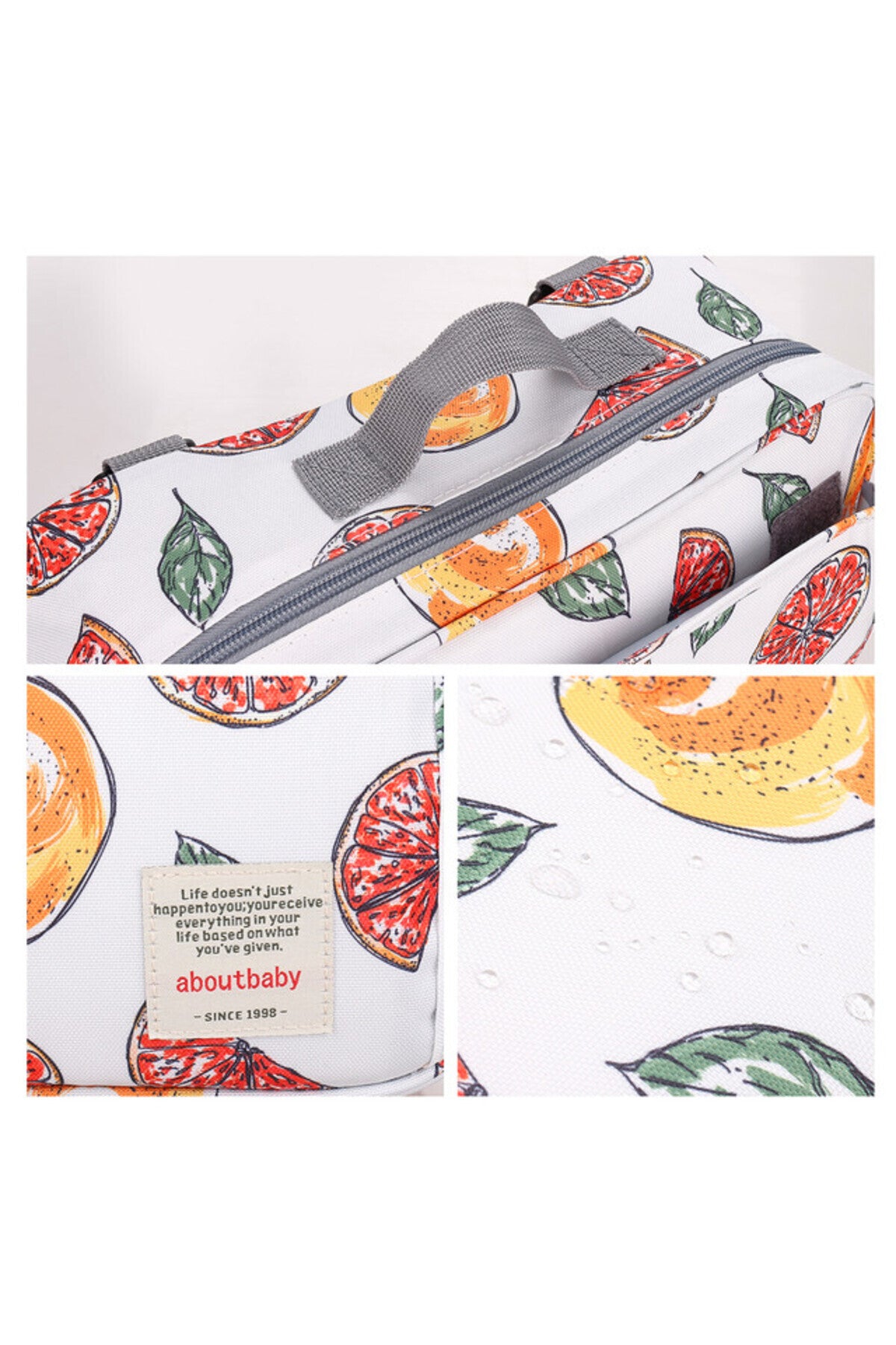 Little Story Baby Diaper Changing Clutch Kit-Fruity White