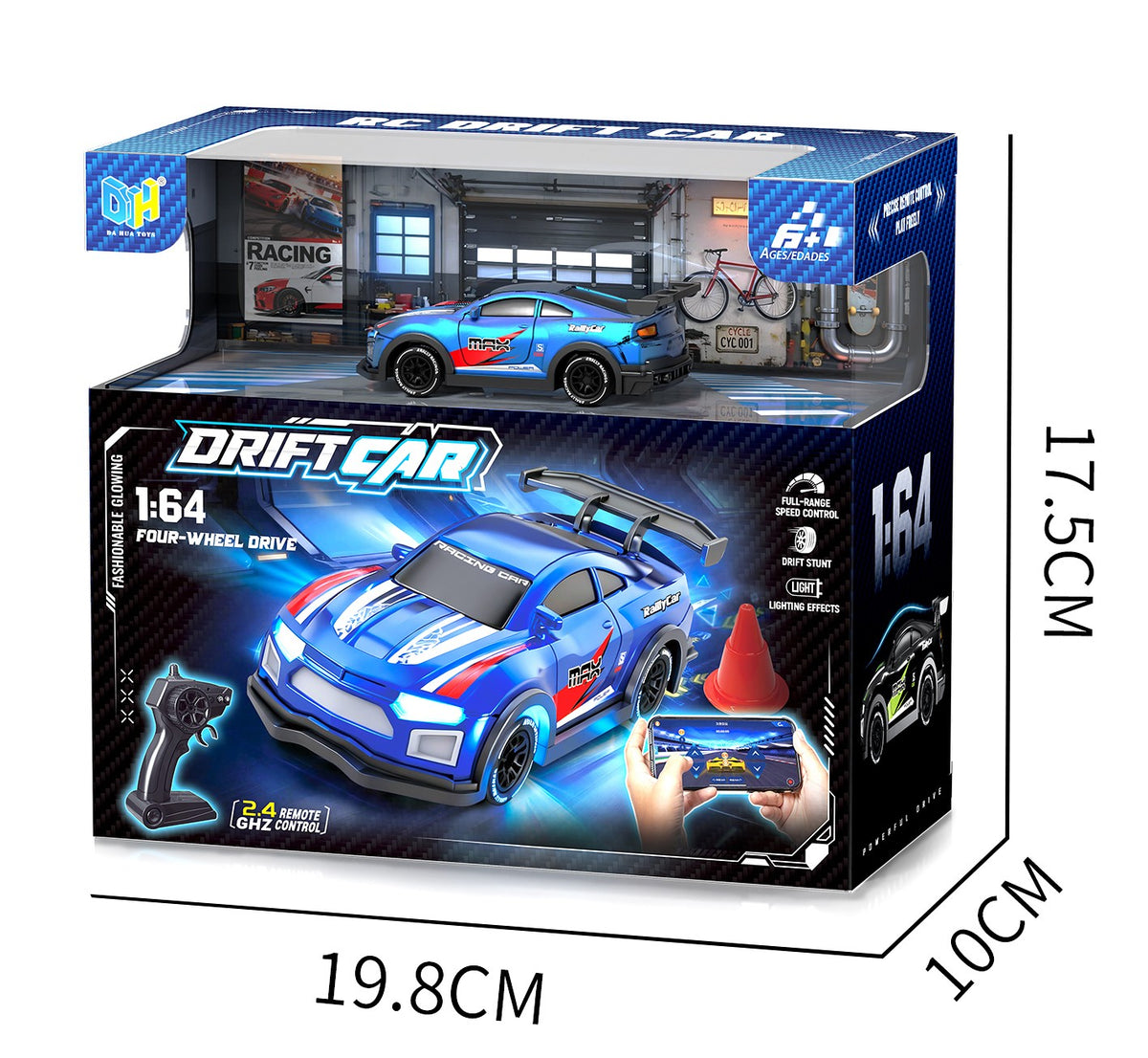سيارة دريفت R/C مقياس 1:64 – إثارة التحكم عن بُعد