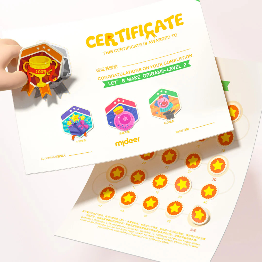 mideer Level Up Brain Gamebook - Let's Cut Paper Level 1