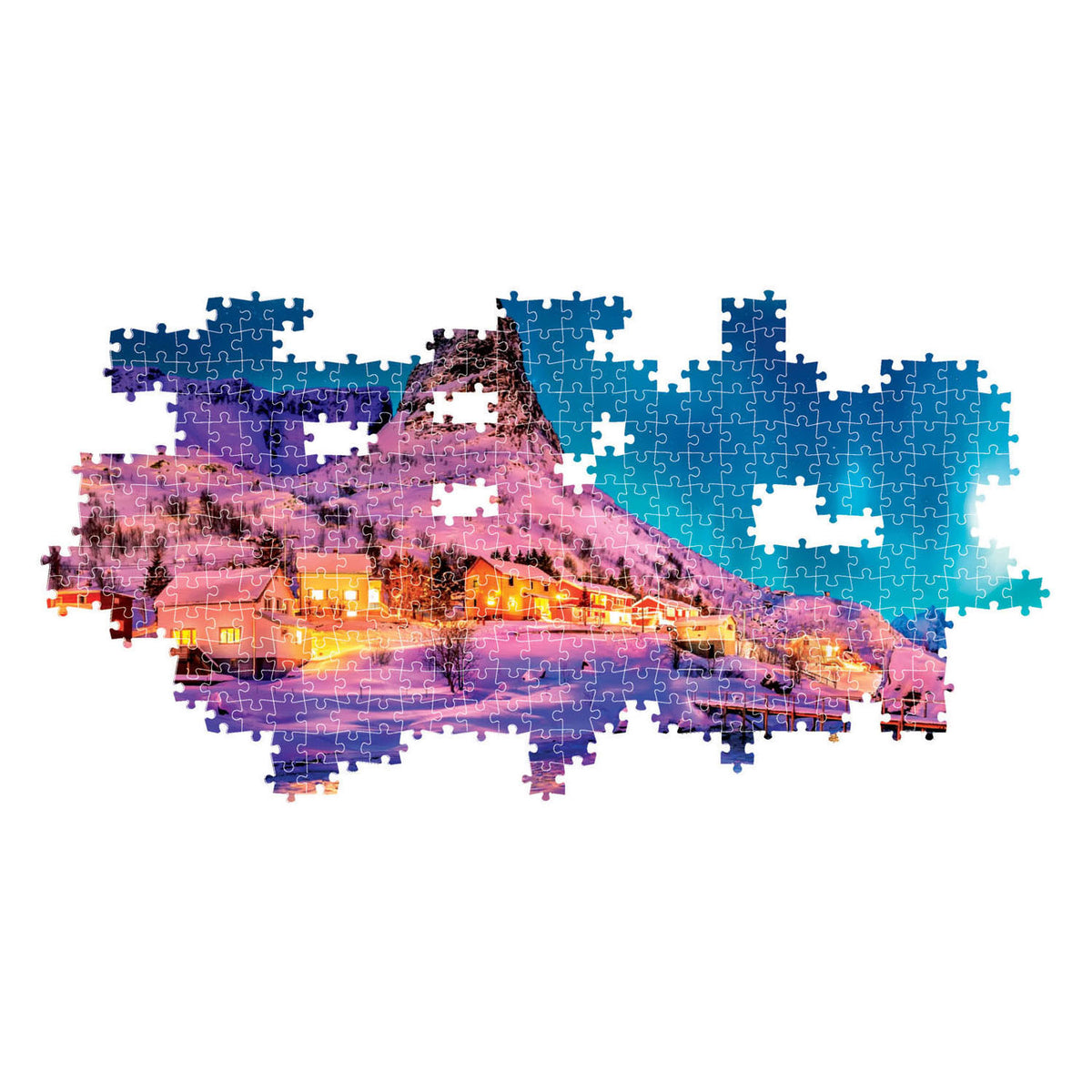 CLEMENTONI COLOR NIGHT OVER LOFOTEN ISLAND - 1000 PCS PUZZLE