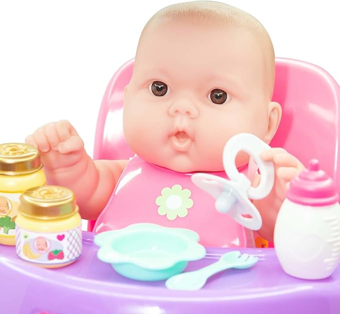 BERENGUER 14-INCH LOTS TO LOVE WITH HIGH CHAIR DOLL GIFT SET