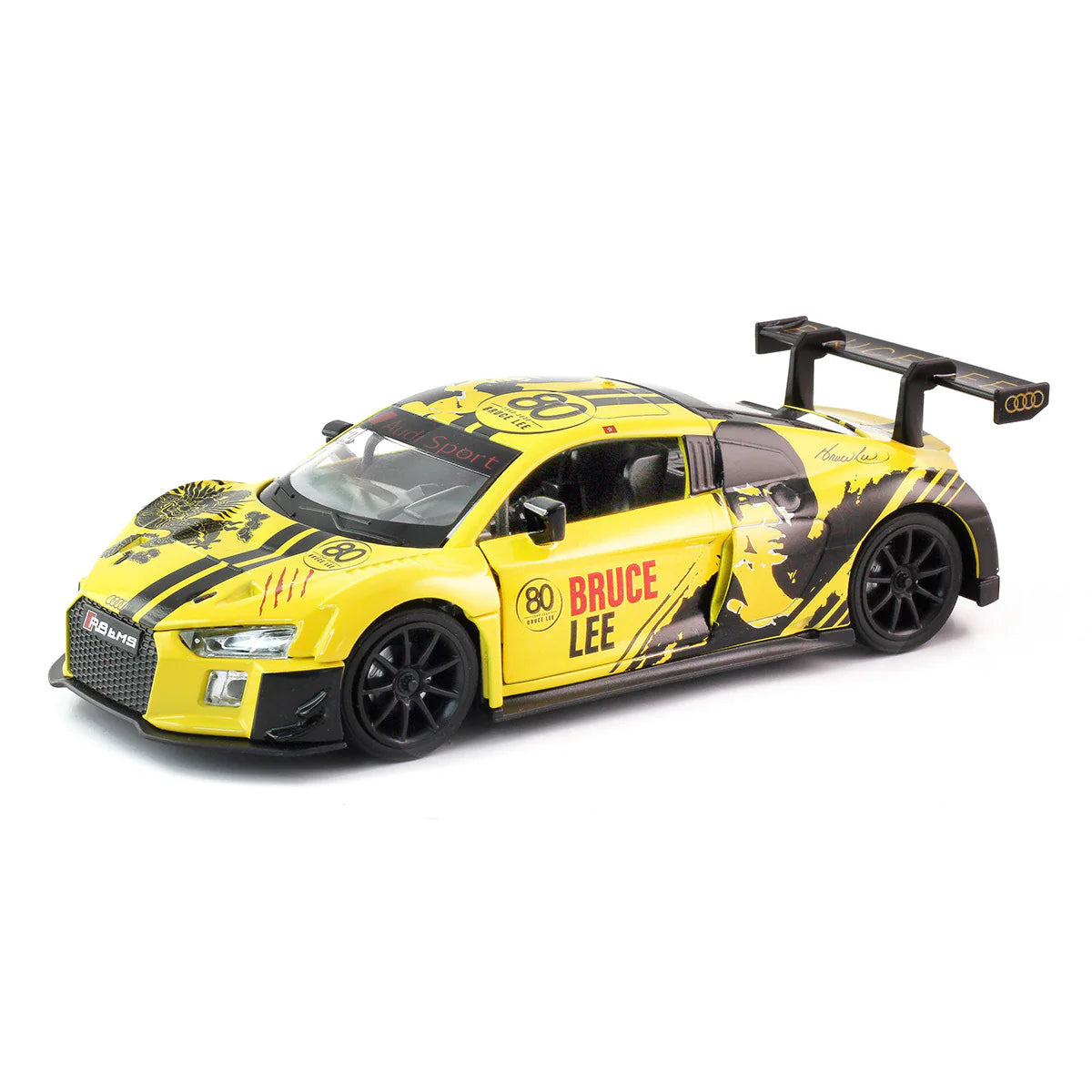 أودي R8 LMS بروس لي – تفاصيل سباقات احترافية – أصفر