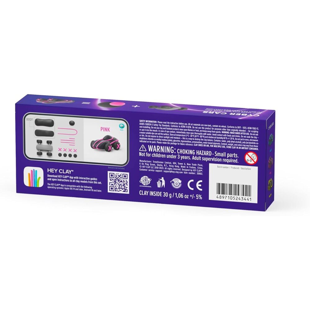 Hey Clay - Pink Cyber Car Series Motors 2 Cans