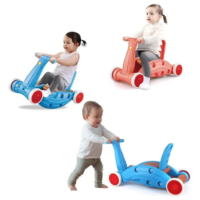 Qichunying Toys - Multifunctional 3 In 1 Rocking Vehicle, Orange