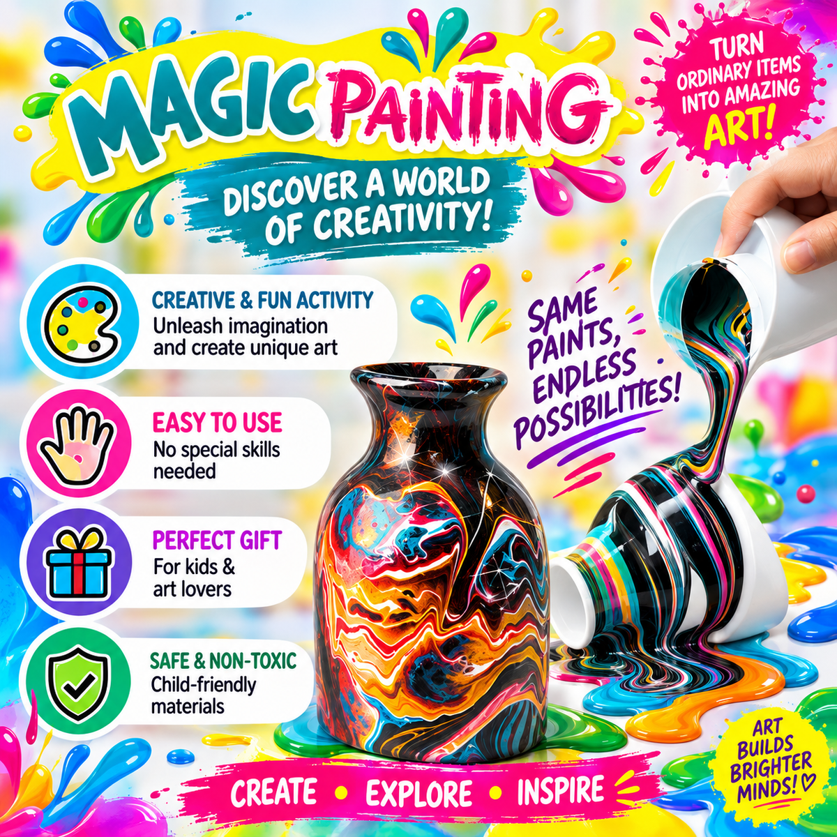 Magic Painting - Ceramic vase