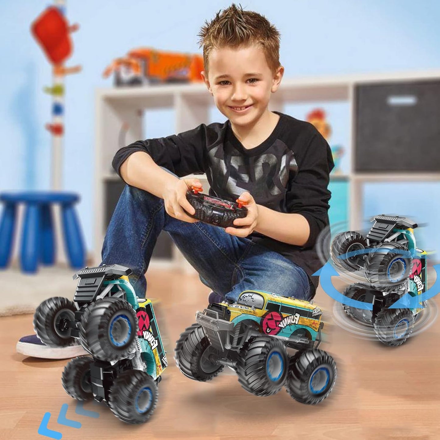 Wireless Funny Bus Stunt Truck