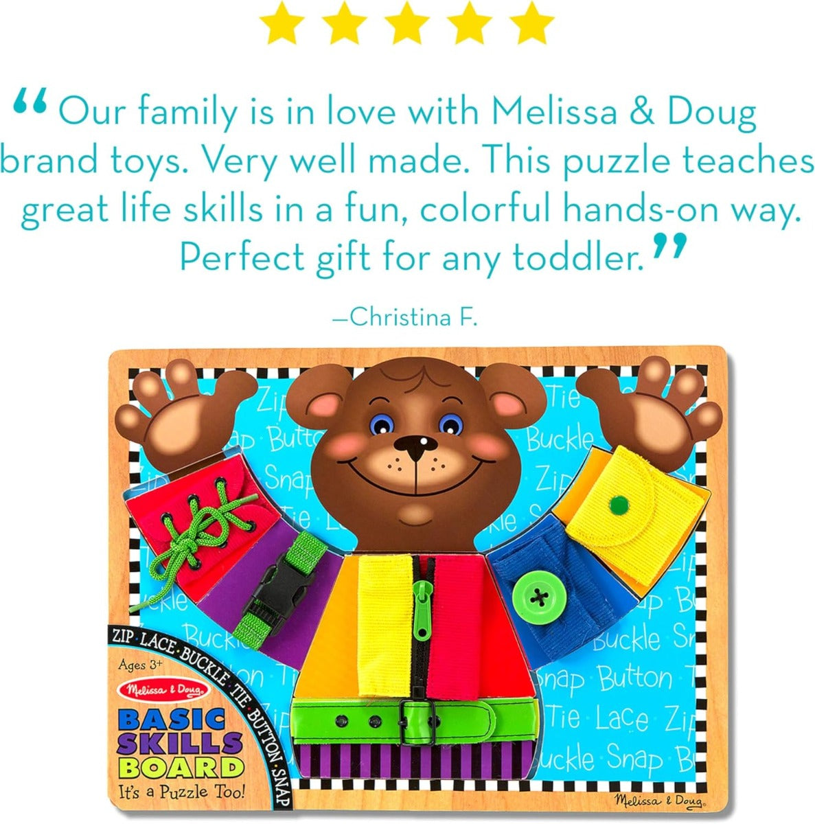 Melissa And Doug - Basic Skills Board- 6 Pieces
