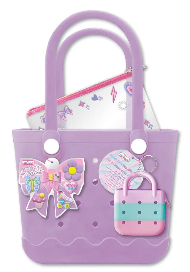 Hot Focus Beach Tote Bag with Charms – Bowtiful
