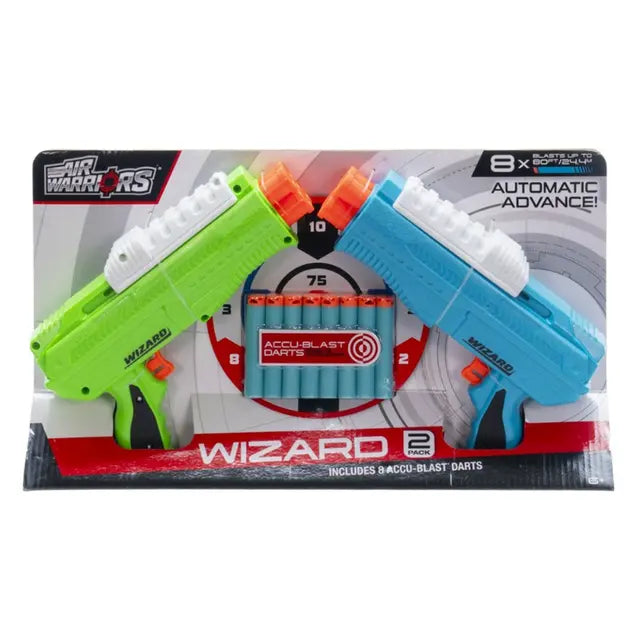 Buzz Bee Air Warriors Wizard Dart Blaster - 2 Pack