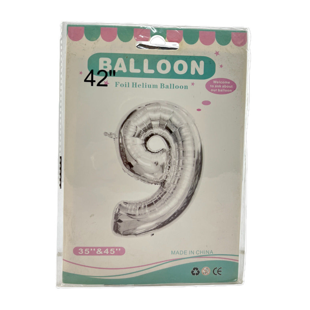 Teeela - Foil Hellium Balloon 9 - Silver