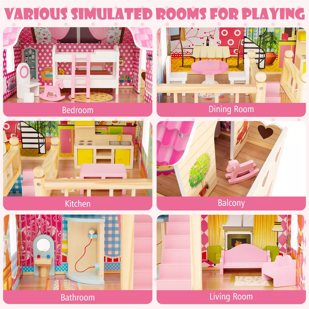 Classic Wooden Dollhouse