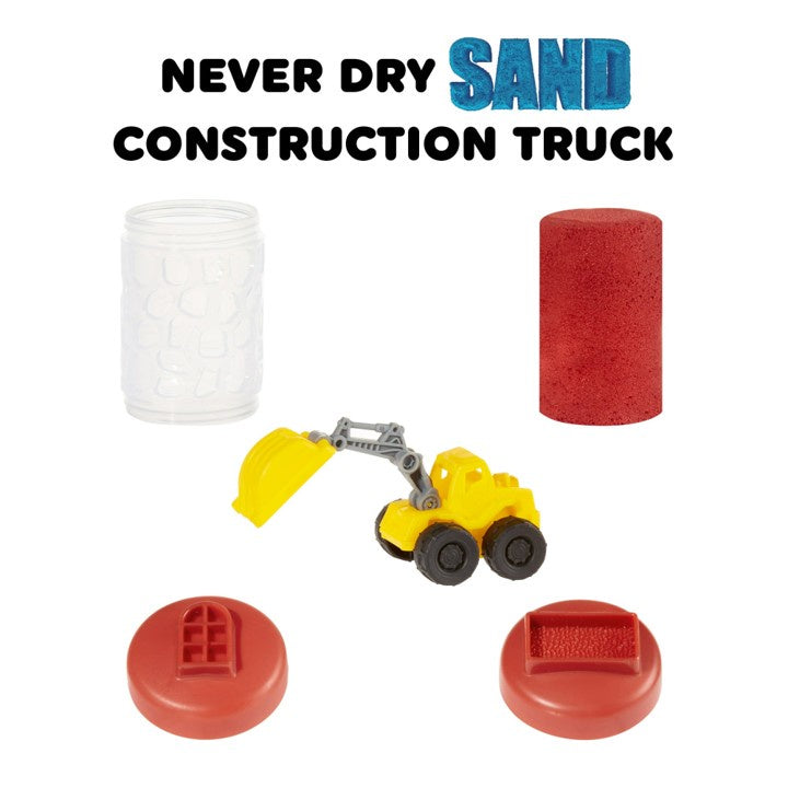 Wonder Factory Never Dry Sand Construction Trucks asstd (PDQ)
