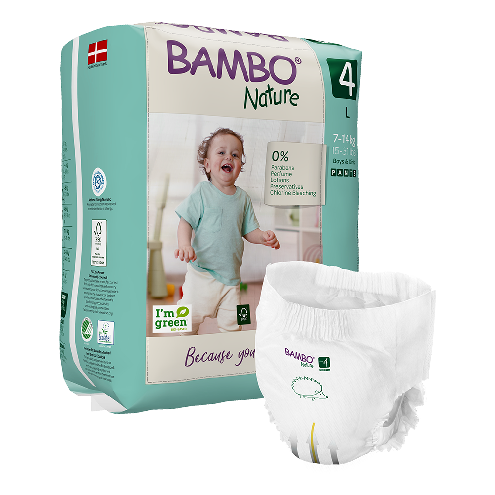 BAMBO Nature Diapers Pants - SIZE 4 (7-14KG) Pack of 20 pcs