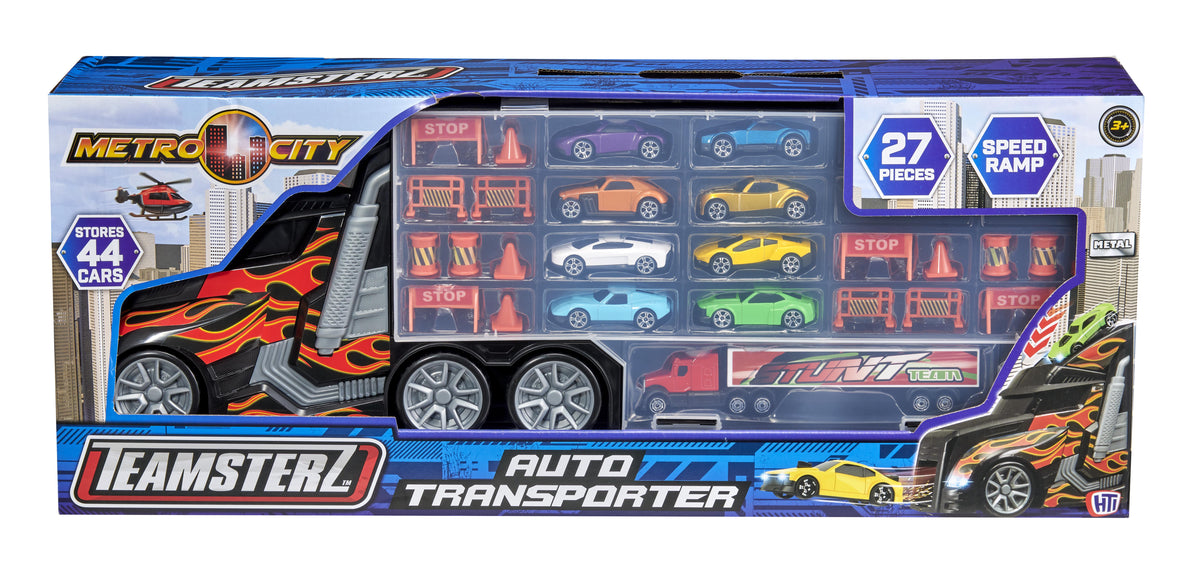 Teamsterz Metro City Auto Transporter (Large) (w/ 8 Cars)