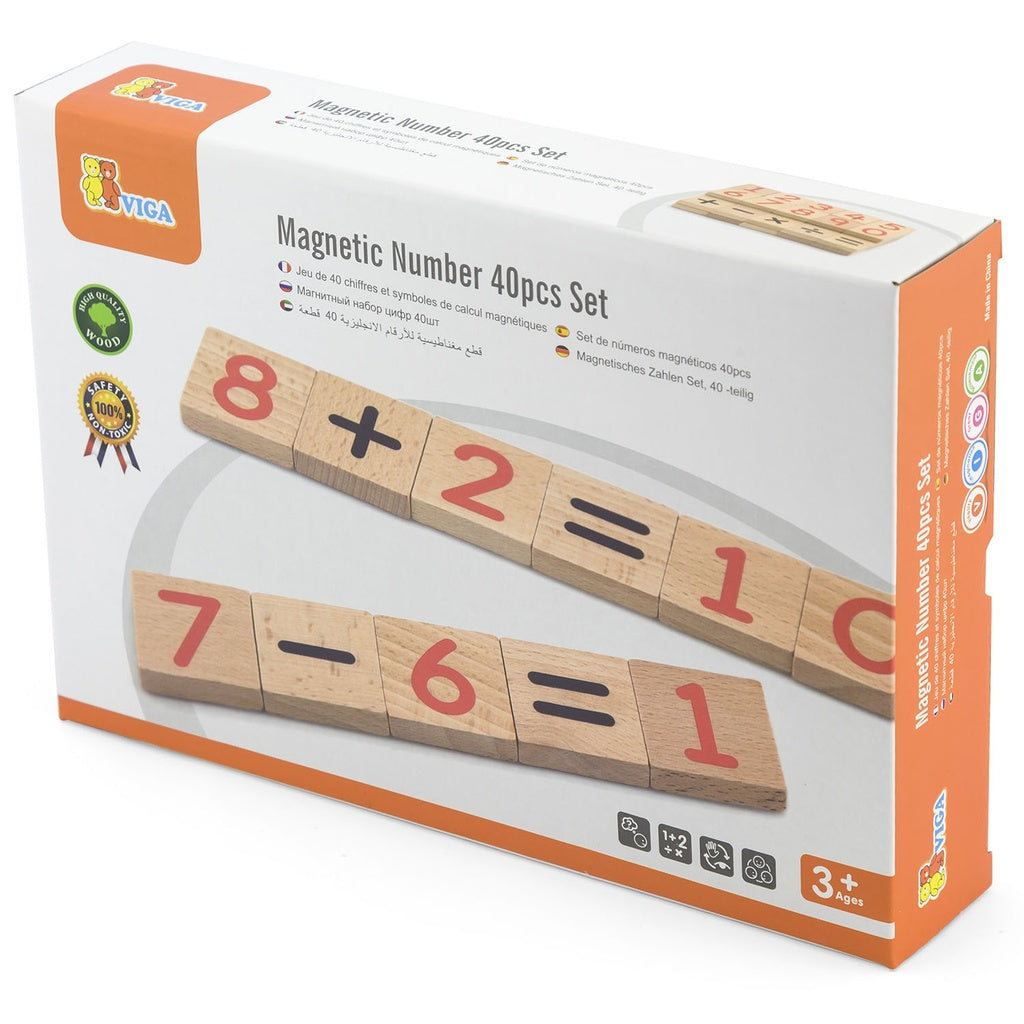 Viga - Magnetic Number- 40 Pieces Set