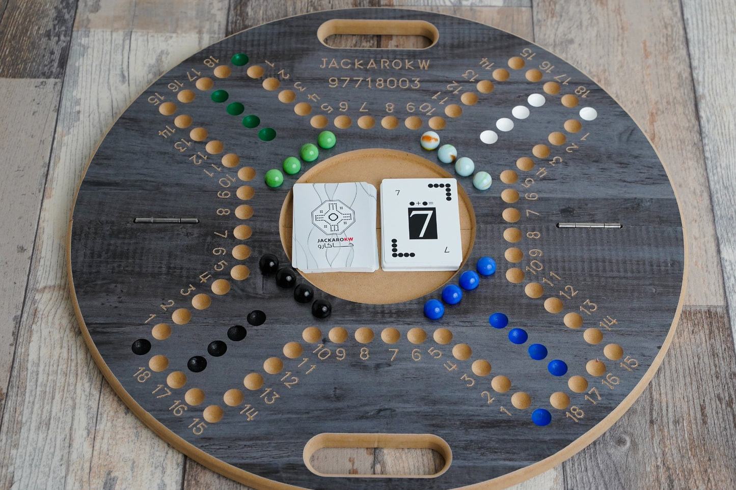 Jackaro Circle Shape Foldable & Numbered - 4 Players - Dark Gray