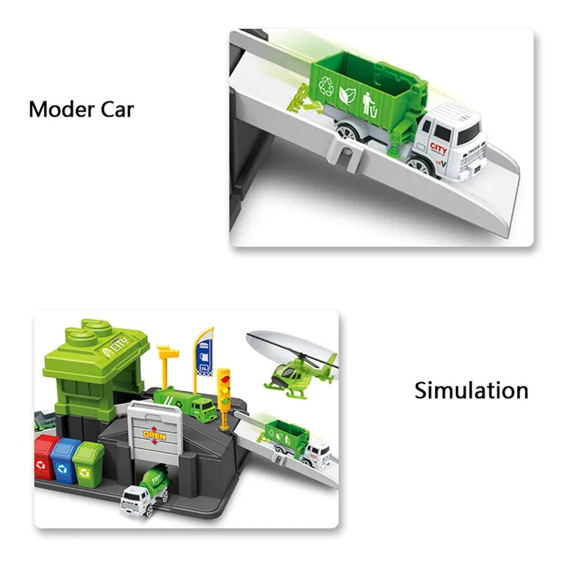 Waste Station Parking Lot Set
