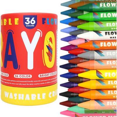 Flowermonaco - Washable Crayons - 36 Color
