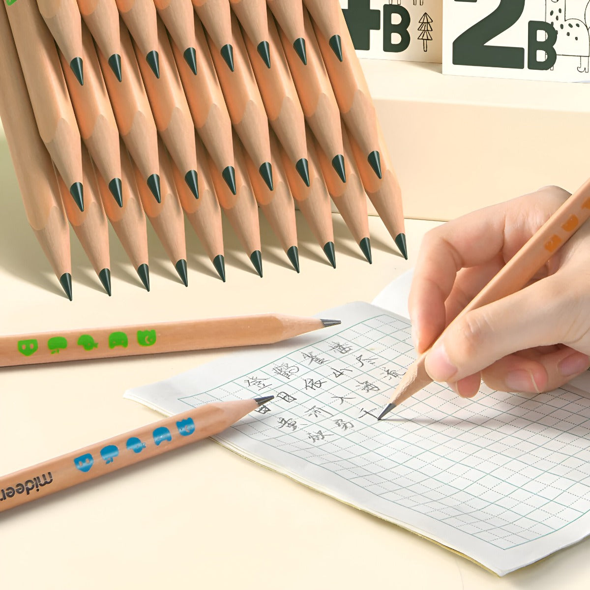 Mideer - Triangular Pencil 4B - 6 Pieces