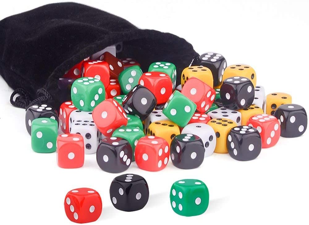 Kids Giveaway Gifts - 5 Color Game Dice - 50Pcs