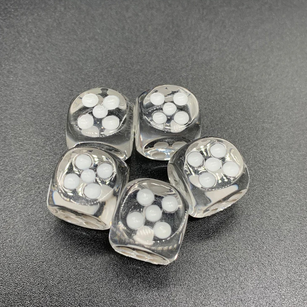 Kids Giveaway Gifts - Transparent Game Dice 100Pcs -Silver