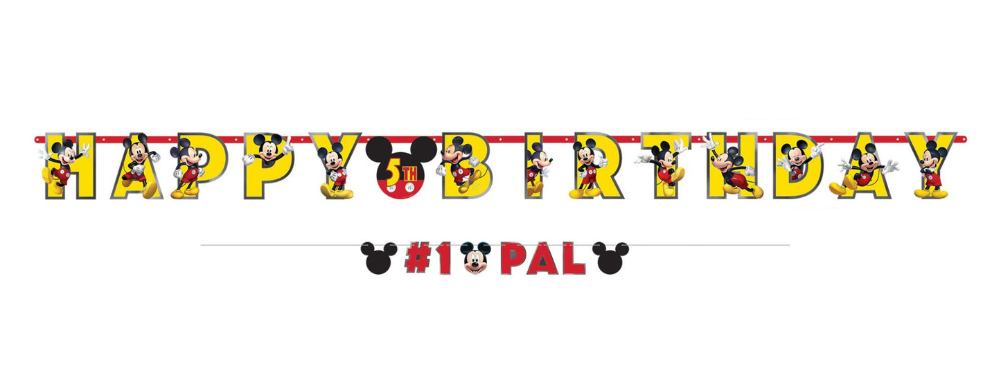 Disney Mickey Mouse Forever Personalized Letter Banner Kit 2Pcs