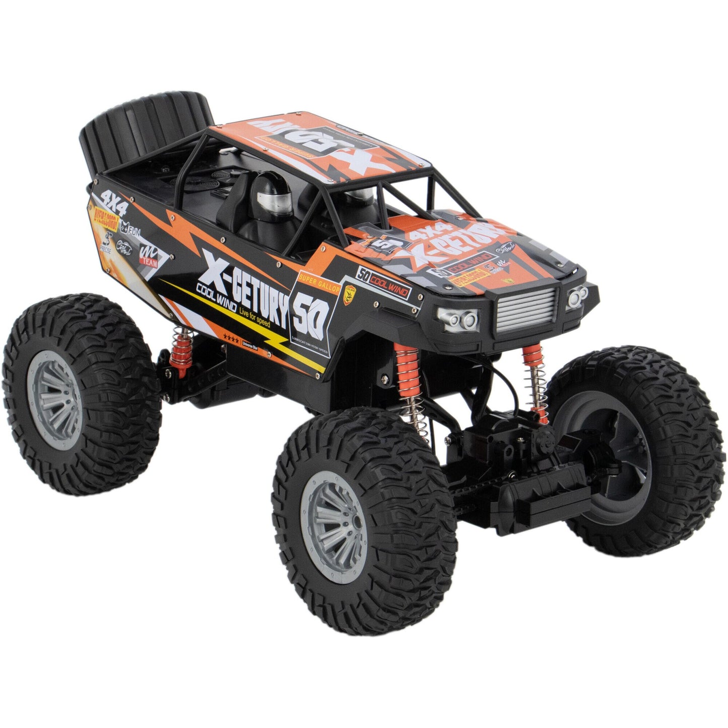 JAKKI 1:8 OFF-ROAD VEHICLE 2.4G REMOTE CONTROL CAR-Orange Colour