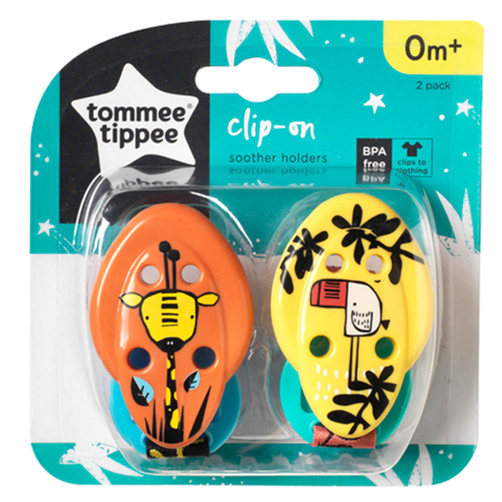 Tommee Tippee - Closer To Nature Soother Holders 2 Pcs-Yellow & Orange