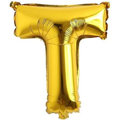 Balloon - Gold - Letter T