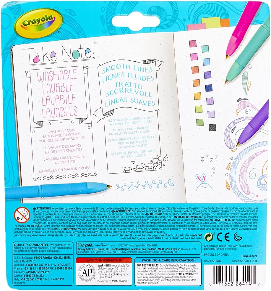 Crayola Take Note! Washable Gel Pens - 14 Ct