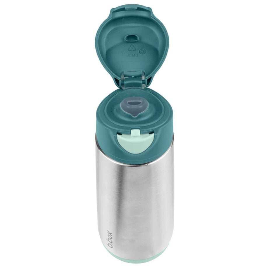 B.Box - Insulated Sport Spout Bottle 500Ml- Teal Blue
