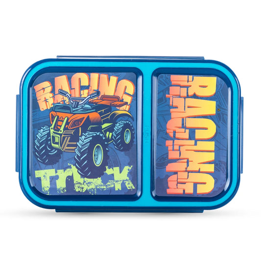 Nova Kids 2 Compartment Bento Lunch Box - Racer Blue