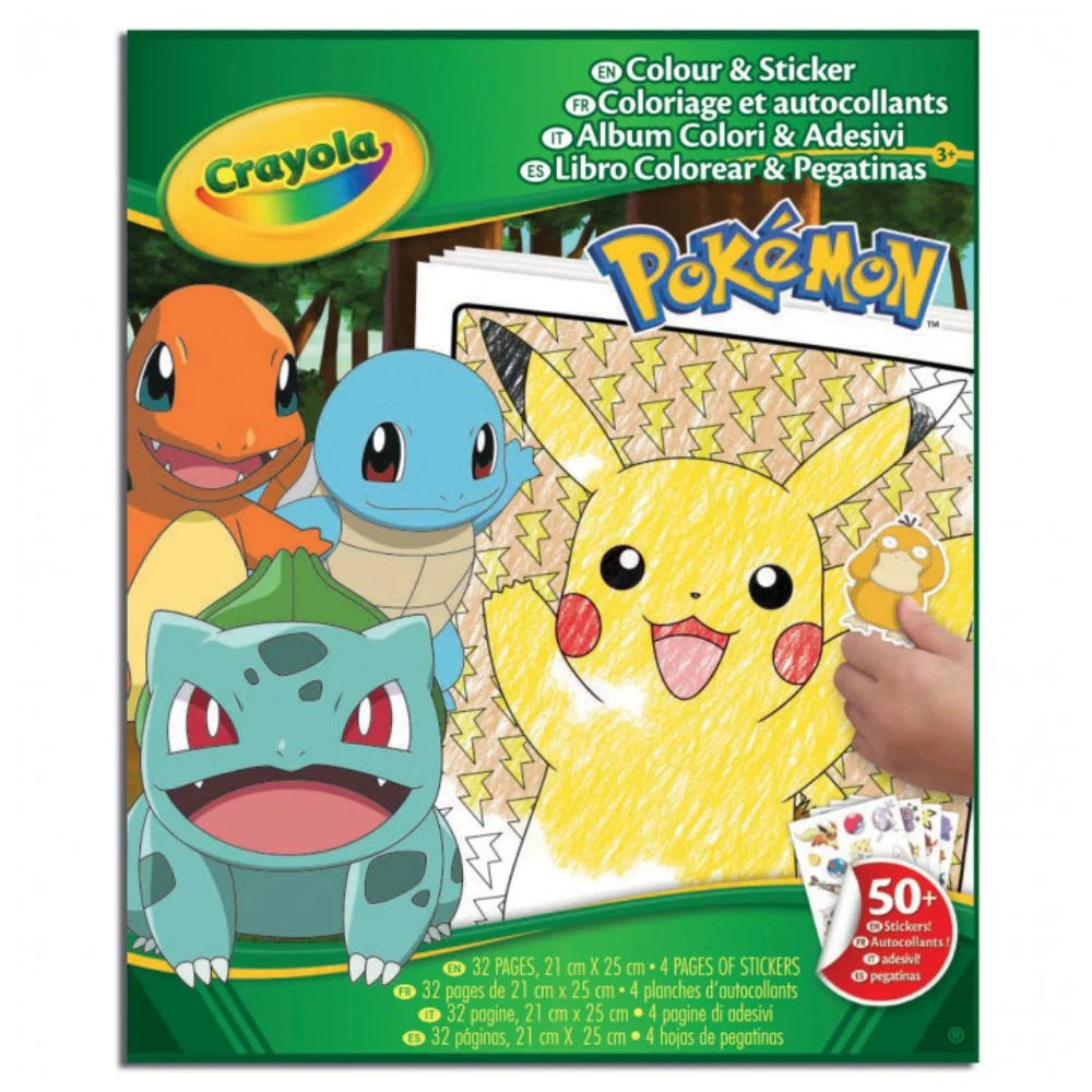 Crayola - Color And Sticker Pokemon - 50+ Pieces