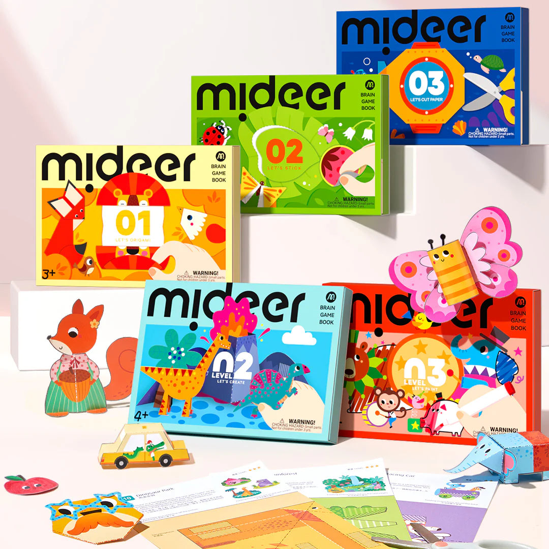 mideer Level Up Brain Gamebook - Let's Cut Paper Level 2