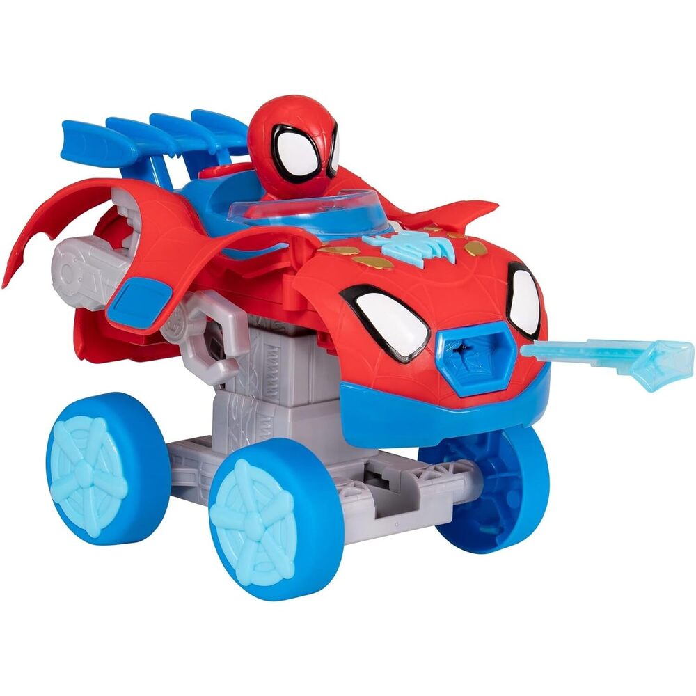 Spiderman - Spidey N Friends Mech Web Crawler Transforming 8In Vehicle