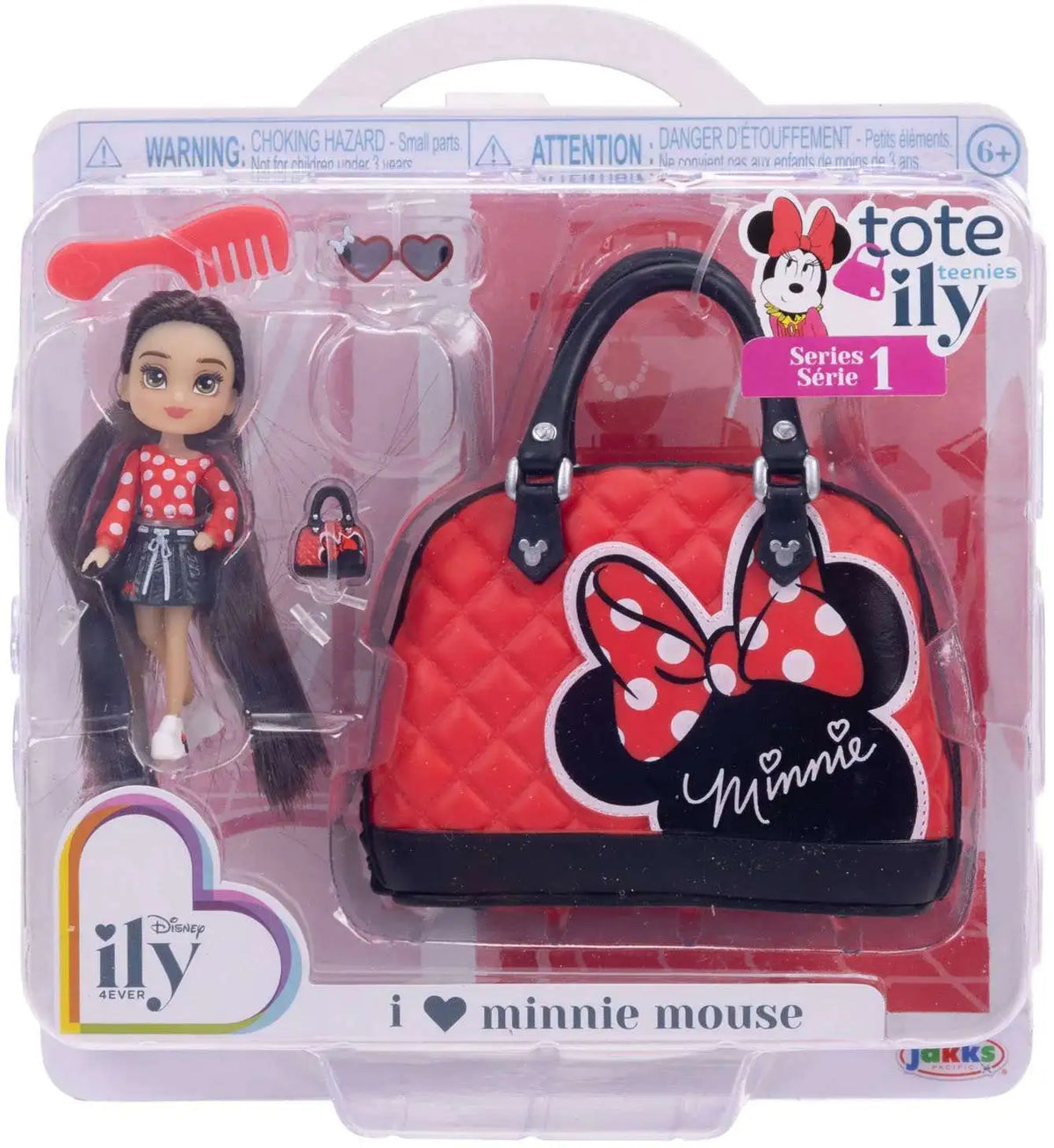 DISNEY PRINCESS ILLY S1 TOTE TEENIES MINI BAG AND FIGURINE