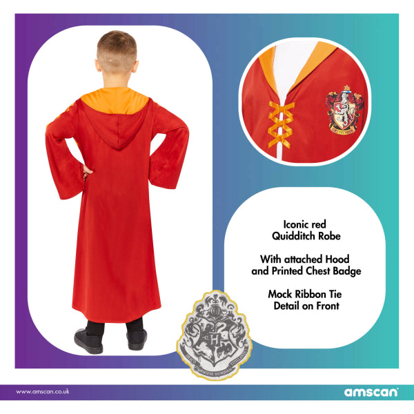 Amscan - Child Costume Gryffindor Quidd Robe Age 4-6 Years