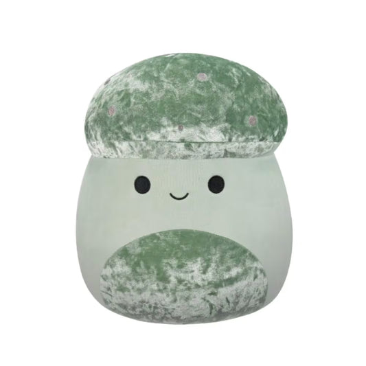 SQK -MED PLUSH 12INCH -GREEN VELVET MUSHROOM W/GREEN BELLY