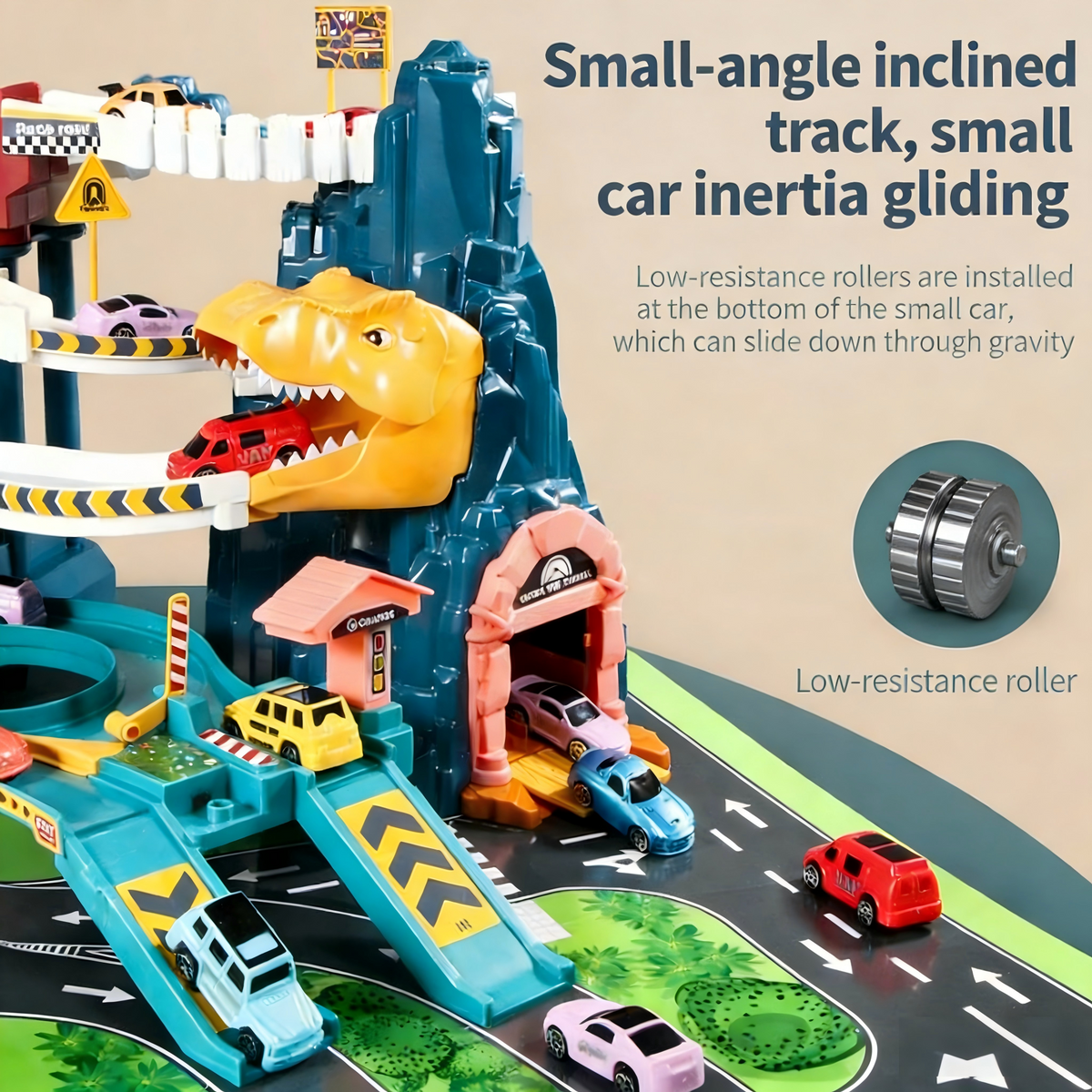 Dinosaur Winding Road Rail Car