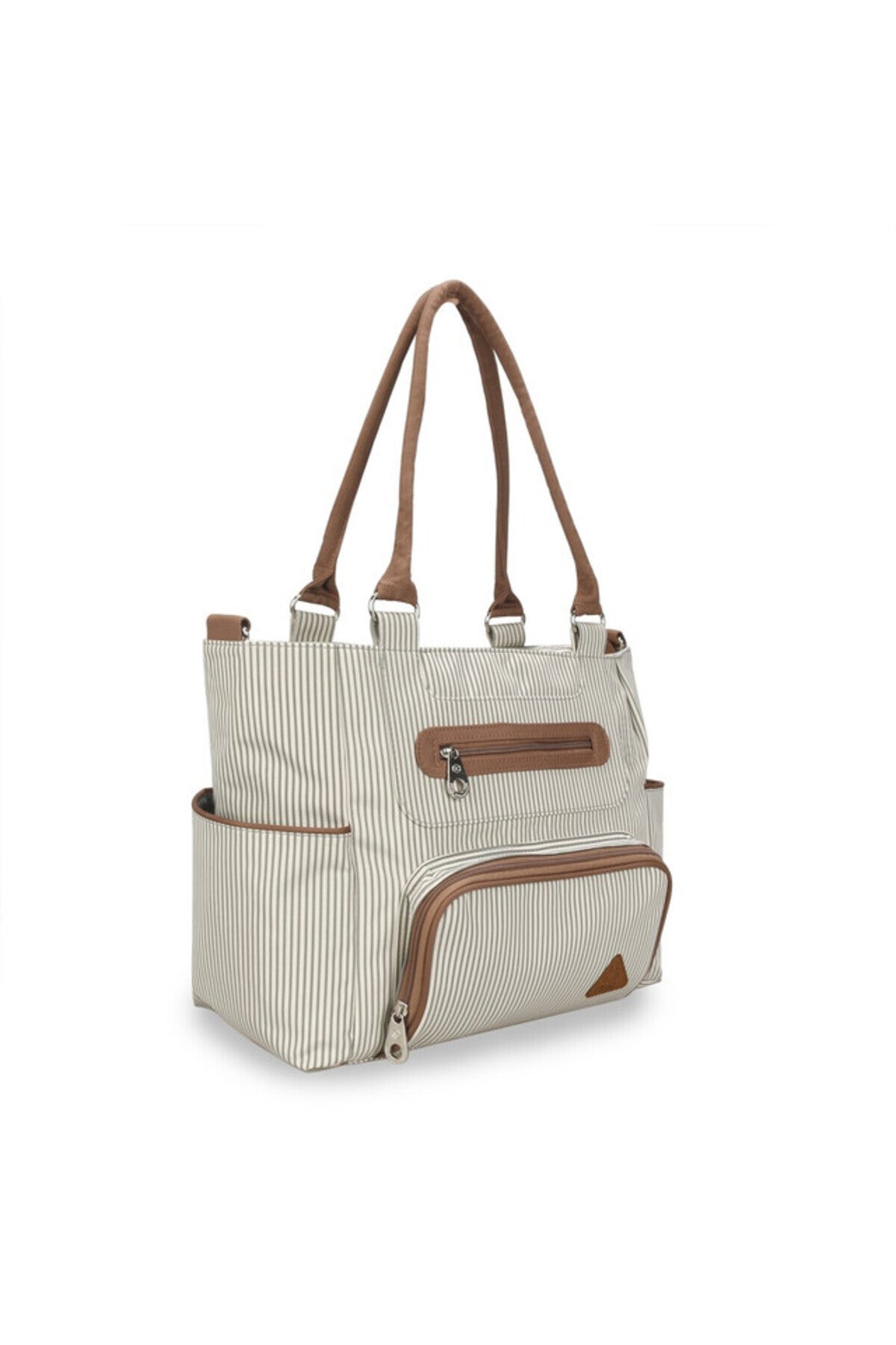 Little Story diaper bag set of 6 with hooks - Ivory