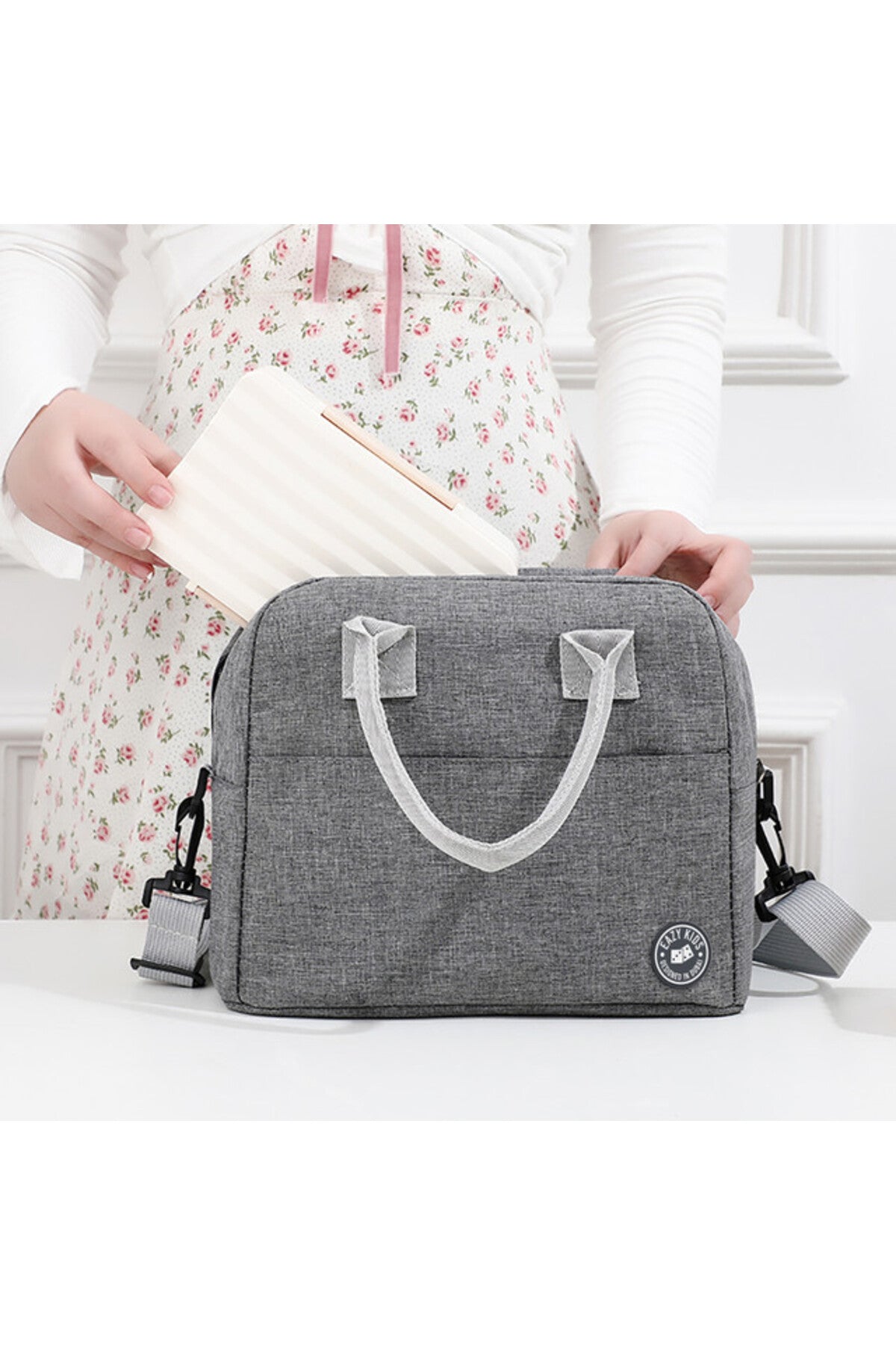 Eazy Kids Insulated Lunch Bag- Grey