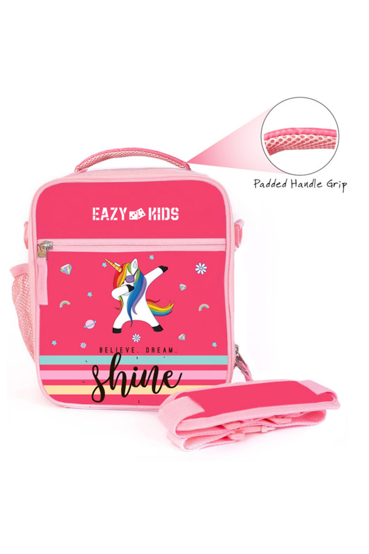 Eazy Kids Bento Lunch Bag-Unicorn - Pink