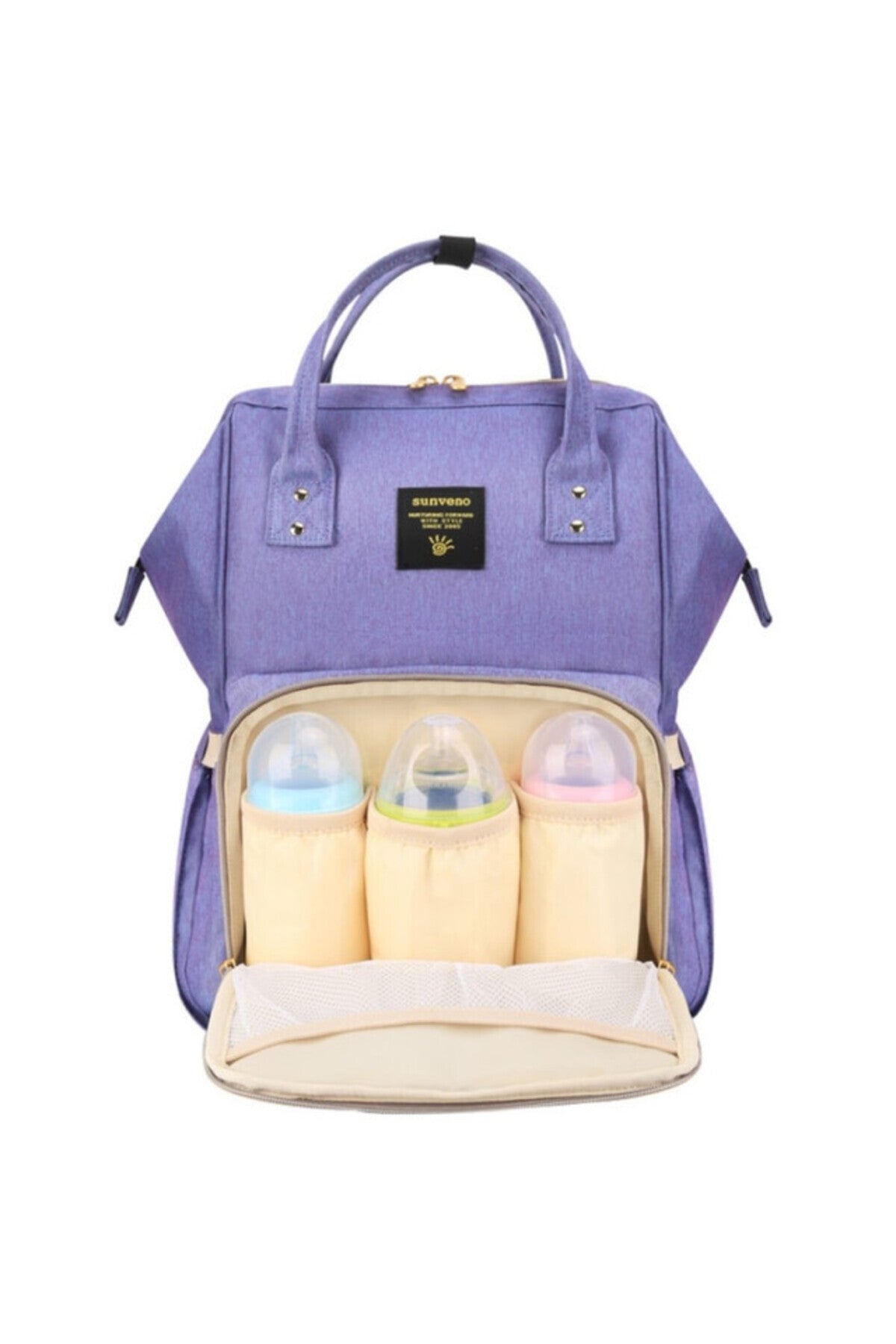 Sunveno Diaper Bag Backpack Large Capacity Baby Nappy Mom and Dad Travel Multifunctional Mamma Separate Milk Bottle Hold