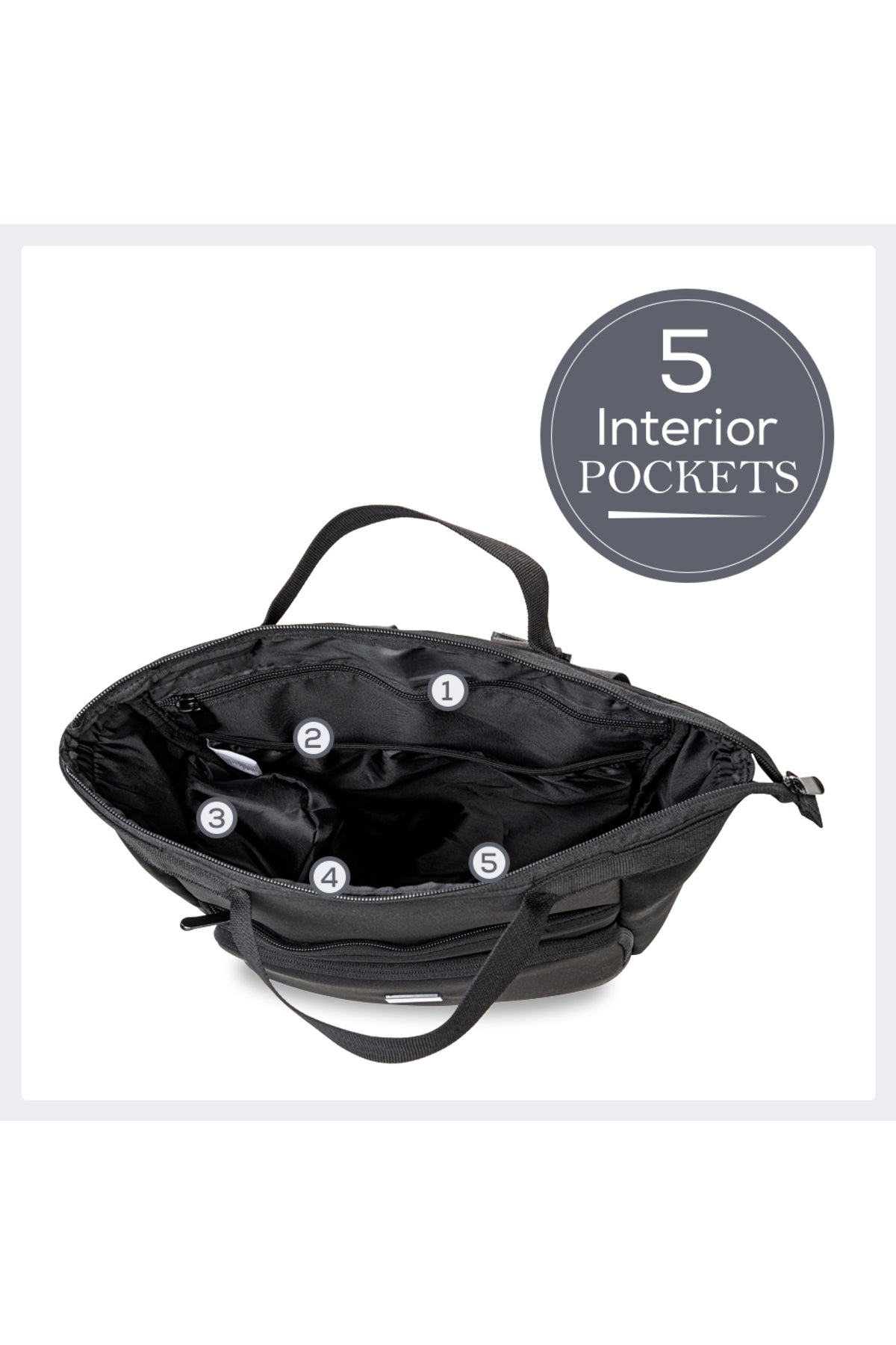 Little Story Mommy Diaper Bag w/ Changing Mat – Black