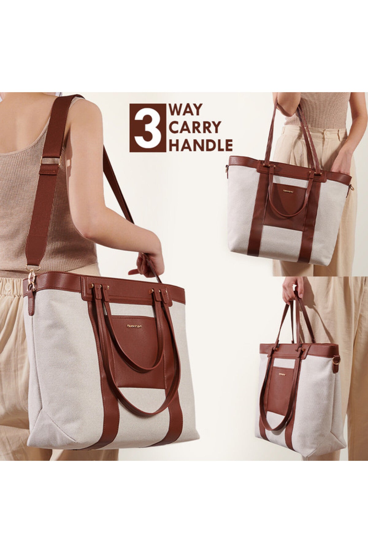 Sunveno - Premium Diaper Bag - Brown