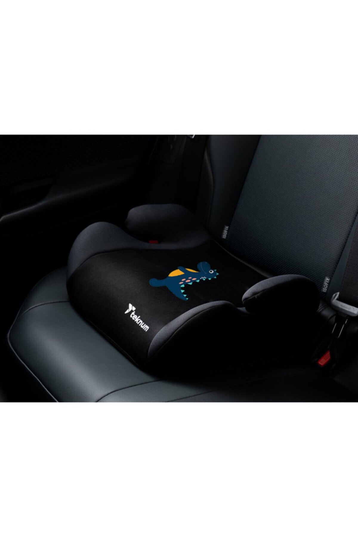 Teknum Happy Dinosaur Car Seat Booster - Grey