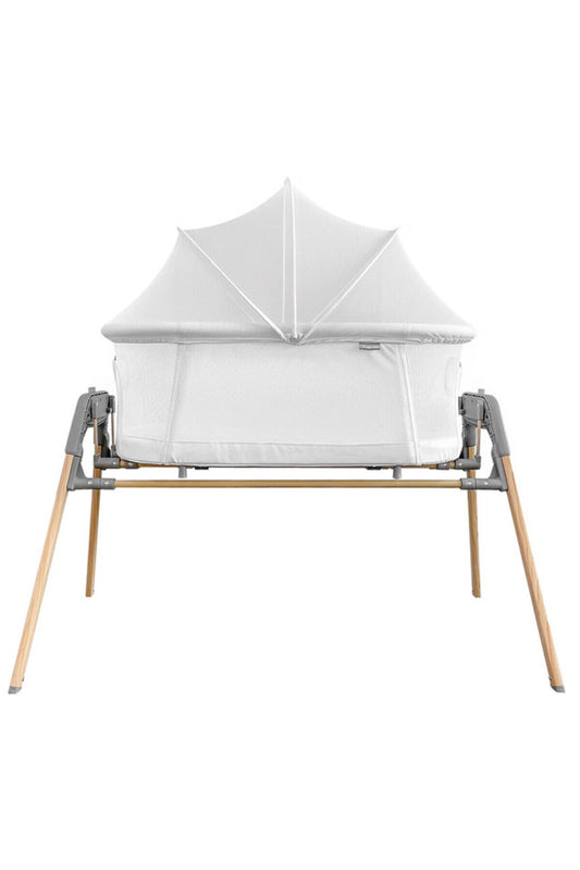 Teknum 3-IN-1 Baby Rocker Bassinet/ Infant Crib w/ Mosquito net - White